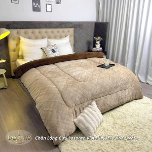 Chăn Lông Cừu Lasante Victoria Caro Vàng Nâu – Gợi Cảm Giác An Yên, Gần Gũi