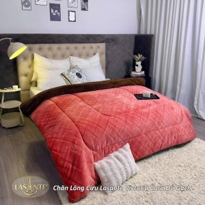 Chăn Lông Cừu Lasante Victoria Caro Đỏ Gạch – Nồng ấm, May Mắn