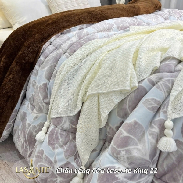 chăn lông cừu king 22