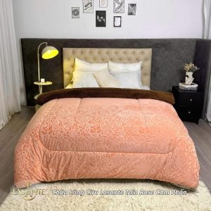 (Mới Nhất 2025) Chăn Lông Cừu Min Cam Phấn – Chăn 3 Lớp Nhẹ Nhất Của Lasante