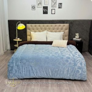 (Mẫu Mới 2025) Chăn Lông Cừu Lasante Min Xanh Ngọc – Chăn Lông Cừu Quốc Dân